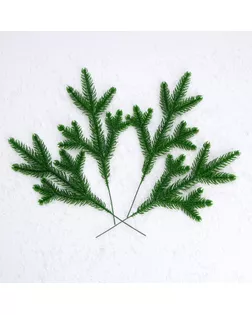 Декор «Веточка ели», набор 4 шт., размер 1 шт. — 27 × 11 × 2 см арт. СМЛ-248206-1-СМЛ0007830109