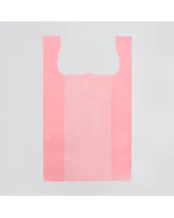 Пакет майка, полиэтиленовый, розовый 24 х 42 см, 8 мкм арт. СМЛ-268774-1-СМЛ0007836287