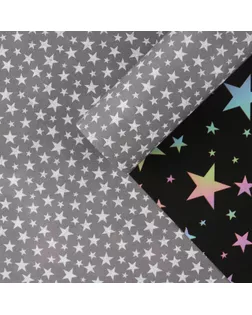 Бумага упаковочная глянцевая двухсторонняя «Звезды», 70 х 100 см арт. СМЛ-248244-1-СМЛ0007840577