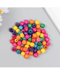 Бусины для творчества дерево "Разноцветные" набор 80 шт 1,1х1,2 см арт. СМЛ-248273-1-СМЛ0007842121