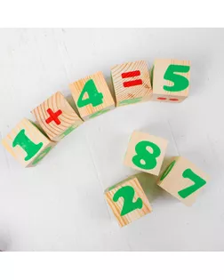 Кубики «Цифры» 12 элементов: 4 × 4 см арт. СМЛ-102528-1-СМЛ0000789422