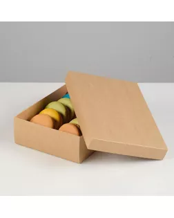 Коробка подарочная складная, упаковка, крафт, 21 х 15 х 5 см арт. СМЛ-248691-1-СМЛ0007904610