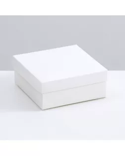 Коробка складная, крышка-дно, белая, 12 х 12 х 5 см арт. СМЛ-248721-1-СМЛ0007904770