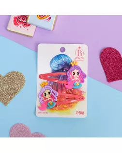 Невидимка для волос "Абель" (набор 2 шт) русалка, 5 см арт. СМЛ-265174-2-СМЛ0007908686