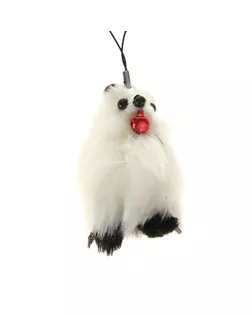 Пушистик на подвеске "Чёрные ушки и ножки с бубенчиком" арт. СМЛ-102629-1-СМЛ0000812282
