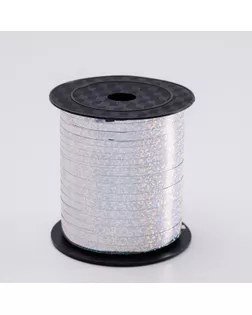 Лента упаковочная голография, серебро, 5 мм х 225 м арт. СМЛ-96843-2-СМЛ0000818670