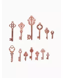 Ключи, цвет розовое золото, микс 13 шт hm-2886 арт. СМЛ-284066-1-СМЛ0010980711