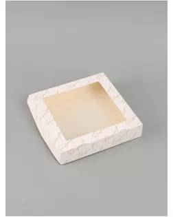 Коробка подарочная складная «Для тебя», 20×20×4 см, с окном арт. СМЛ-284167-1-СМЛ0010960474