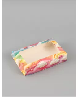 Коробка подарочная складная «Радуга», 20×12×4 см, с окном арт. СМЛ-284196-1-СМЛ0010975688