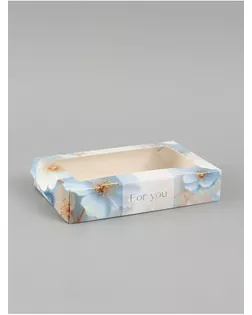 Коробка подарочная складная «Для тебя», 20×12×4 см, с окном арт. СМЛ-284198-1-СМЛ0010975691