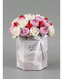 Коробка подарочная складная «Для тебя», 17×14.8×19.5 см, шестигранник арт. СМЛ-284185-1-СМЛ0010975487