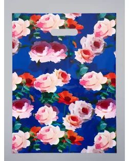 Пакет полиэтиленовый с вырубной ручкой "Цветение" 30 х 40 см 60 мкм арт. СМЛ-284226-1-СМЛ0010946775