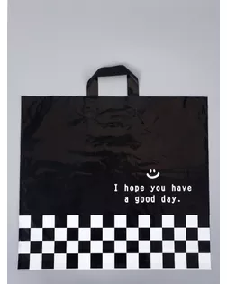 Пакет с петлевой ручкой "Клетка" 50 х 45 х 8 см, 60 мкм арт. СМЛ-284242-1-СМЛ0010946793