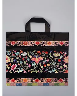 Пакет с петлевой ручкой "Арнамент" 35 х 30 х 8, см, 60 мкм арт. СМЛ-284250-1-СМЛ0010946803