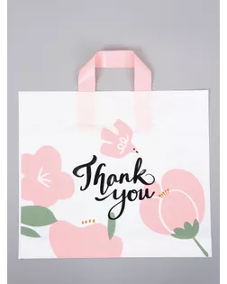 Пакет с петлевой ручкой "Бутоны" 35 х 30 х 8, см, 60 мкм арт. СМЛ-284254-1-СМЛ0010946807