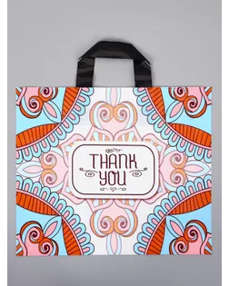 Пакет с петлевой ручкой "Узор" 35 х 30 х 8, см, 60 мкм арт. СМЛ-284262-1-СМЛ0010946817