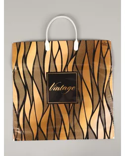 Пакет полиэтиленовый «Винтаж голд», пластиковая ручка, 34×35 см, 100 мкм арт. СМЛ-284285-1-СМЛ0010987116