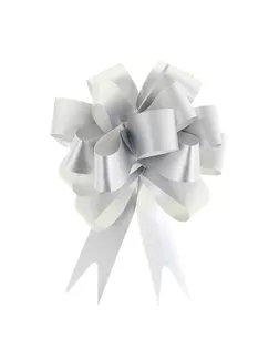 Бант-шар № 1,8 "Классика", цвет серебро арт. СМЛ-95619-1-СМЛ0000893010