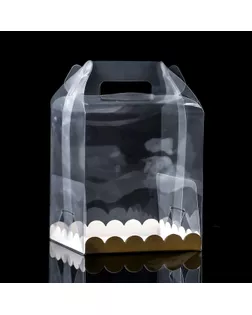 PVC Коробка для бенто-торта 16 х 16 х 18 см арт. СМЛ-249609-1-СМЛ0009050678