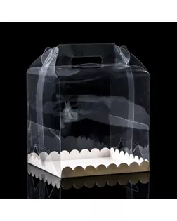 PVC Коробка для торта 20 х 20 х 20 см арт. СМЛ-249612-1-СМЛ0009050681