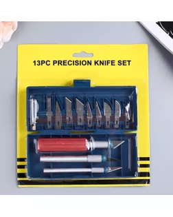 Купить Инструмент для творчества, набор: 3 ножа + 10 лезвий арт. СМЛ-25163-1-СМЛ0915651 оптом в Череповце