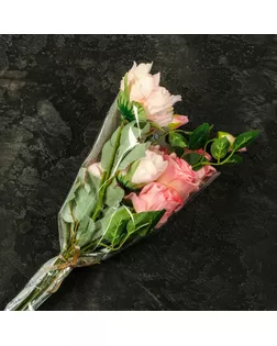 Пакет цветочный Конус, белый, 28х9х44см±1см арт. СМЛ-250839-1-СМЛ0009240235