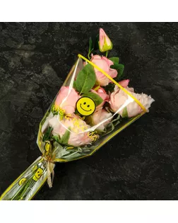 Пакет цветочный Конус, белый, 28х9х44см±1см арт. СМЛ-250843-1-СМЛ0009240239