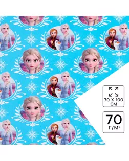 Бумага упаковочная глянцевая, Холодное сердце, 70х100 см арт. СМЛ-250880-1-СМЛ0009241820