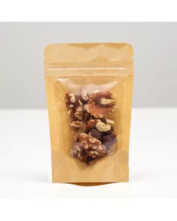 Пакет Zip-lock Крафт с прозрачной стенкой 9 Х 12 + 2 см арт. СМЛ-250930-1-СМЛ0009243457