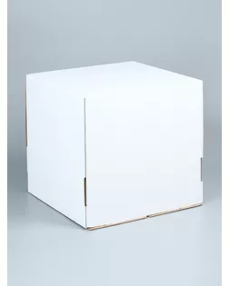 Коробка для торта, без окна, белая, 30 х 30 х 30 см арт. СМЛ-266439-1-СМЛ0009257818
