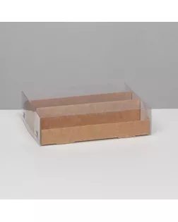 Коробка для макарун, с ложементом, крафт 21 х 16,5 х 5,5 см арт. СМЛ-251054-1-СМЛ0009259485