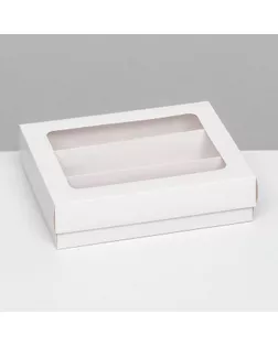 Коробка для макарун, с ложементом, белая 21 х 16,5 х 5,5 см арт. СМЛ-251055-1-СМЛ0009259486