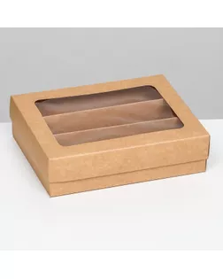 Коробка для макарун, с ложементом, крафт 21 х 16,5 х 5,5 см арт. СМЛ-251056-1-СМЛ0009259487