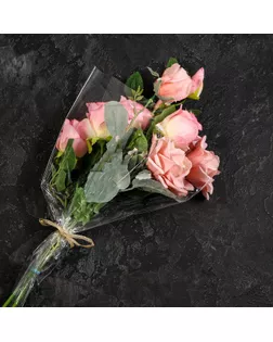 Пакет для цветов, конус, 12+35×40 см, прозрачный арт. СМЛ-269740-1-СМЛ0009262327