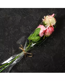 Пакет для цветов, конус, 8+15*70см, прозрачный арт. СМЛ-268447-1-СМЛ0009262333