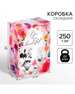 Подарочная коробка, складная «For you»,16х23х7.5 см, Минни Маус арт. СМЛ-273625-1-СМЛ0009264488