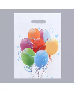 Пакет "Шары", полиэтиленовый, с вырубной ручкой, 30 х 40 см, 50 мкм арт. СМЛ-251125-1-СМЛ0009275339