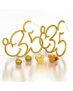 Серьги из металла, 3 пары, бижутерия, Минни Маус арт. СМЛ-251139-1-СМЛ0009275883