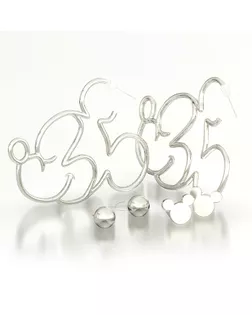 Серьги из металла, 3 пары, бижутерия, Минни Маус арт. СМЛ-251140-1-СМЛ0009275884