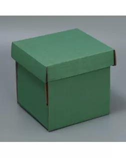 Коробка подарочная складная, упаковка, «Оливковая», 16.5 х 15.5 х 15 см арт. СМЛ-275427-1-СМЛ0009285437