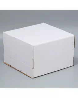 Коробка для торта, кондитерская упаковка, «Белая» 29 х 29 х 19 см арт. СМЛ-273723-1-СМЛ0009285718
