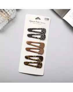 Невидимка для волос "Беатрис" (набор 6 шт) лео, 5 см, золото арт. СМЛ-269615-1-СМЛ0009298995