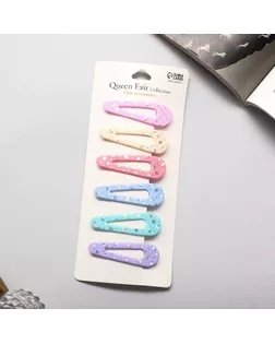 Невидимка для волос "Беатрис" (набор 6 шт) сияние, 5 см арт. СМЛ-251636-4-СМЛ0009299002