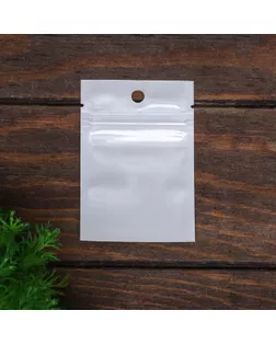 Пакет Zip-lock ПП, белый, со сплошным окном, плоский, еврослот 7 х 10 см арт. СМЛ-251704-1-СМЛ0009302553