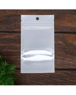 Пакет Zip-lock ПП, белый, со сплошным окном, плоский, еврослот 9 х 16 см арт. СМЛ-251705-1-СМЛ0009302554