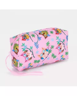 Косметичка дорожная на молнии, с ручкой, цвет розовый арт. СМЛ-251786-2-СМЛ0009306000