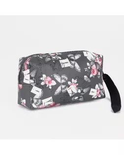 Косметичка дорожная на молнии, с ручкой, цвет чёрный арт. СМЛ-251787-1-СМЛ0009306002