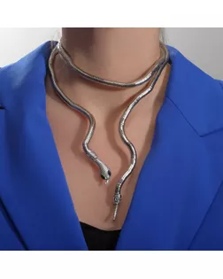 Колье-трансформер «Змея», цвет чернёное серебро, 90 см арт. СМЛ-265421-1-СМЛ0009321142