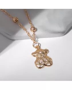 Кулон «Мишка» плетёный, цвет золото, 40 см арт. СМЛ-281585-1-СМЛ0009321636