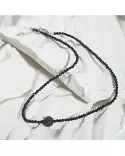 Бусы шар №10 «Шпинель», цвет чёрный, 40см + 5см удлинитель арт. СМЛ-281136-1-СМЛ0009328763